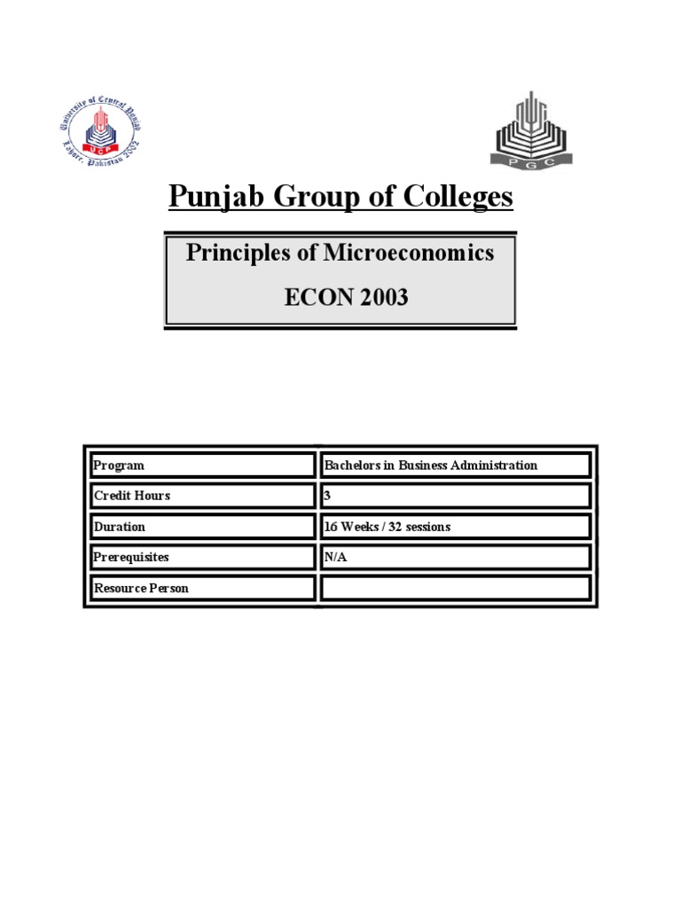Principles of Microeconomics Final | PDF | Microeconomics | Market ...