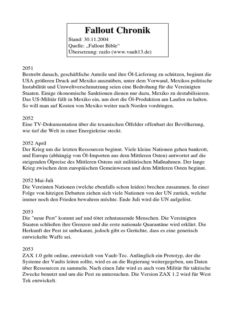 Fallout Bibel (Deutsch) PDF | PDF
