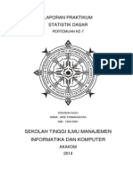 Laporan Praktikum Statistik Dasar Pertemuan Ke 7 Akakom