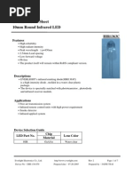 Technical Data Sheet 10mm Round Infrared LED: HIR1363C