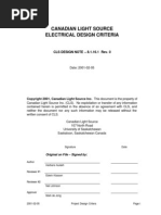 Canadian Light Source Electrical Design Criteria - Aulakh - 8.1.16.1rev 0