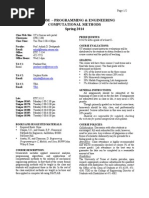 Me 318M - Programming & Engineering Computational Methods Spring 2014