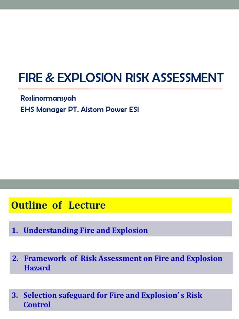Fire and Explosion Risk Assessment Guide | PDF | Explosion | Risk
