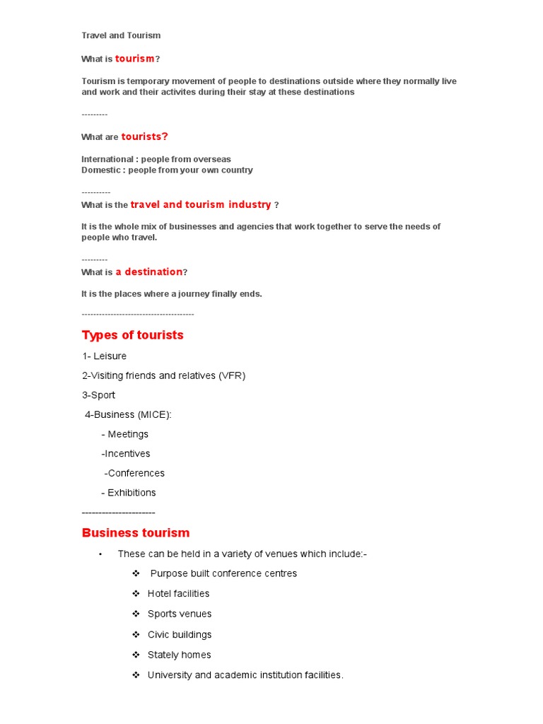 Trave and Tourism Notes | PDF | Tourism | Market Segmentation