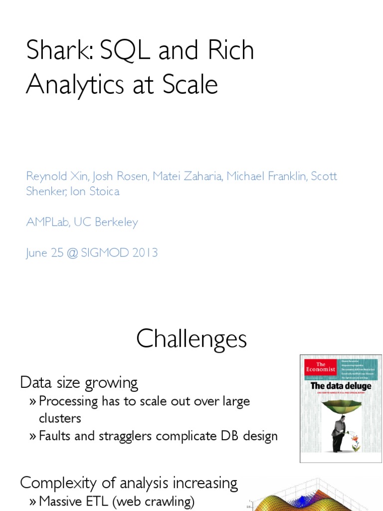 Shark: SQL Engine for Big Data Analytics | PDF | Apache Hadoop | Apache ...