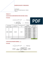 Registro de Datos y Resultados-Curva de Remanso