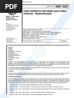NBR 10501_01 - Cabo Telefônico Blindado Para Redes Internas - Especificação - 15pag