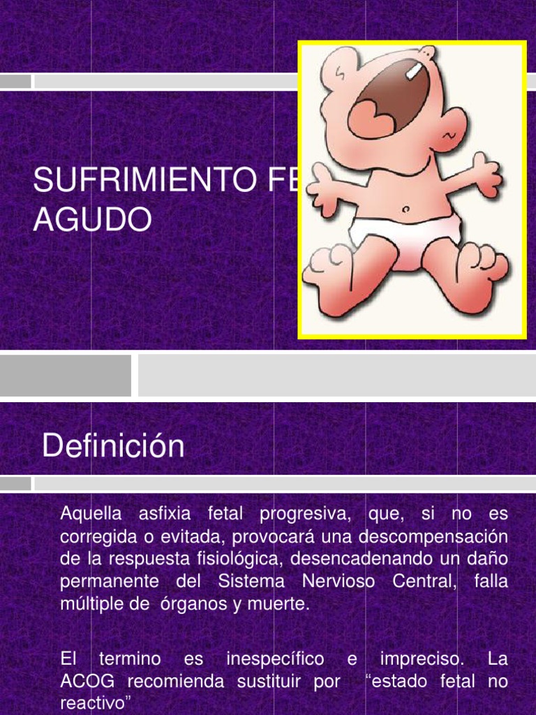 Sufrimiento Fetal Agudo Feto Hipoxia (Médico)