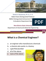 Advising Students for a Career as a Chemical Engineer