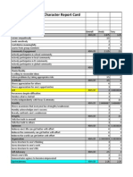 Heidy Character Report Card