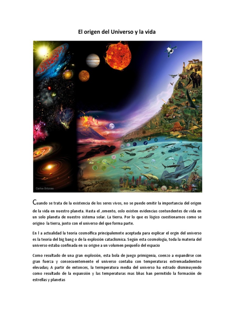 El Origen Del Universo y La Vida Mestrisimo | PDF | Universo | Biología ...