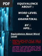 Equivalence About Word Level and Gramatical