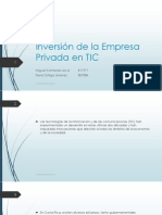 Inversión de La Empresa Privada en TI