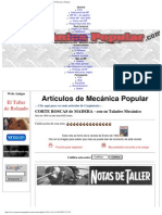 CORTE ROSCAS de MADERA - Con Su Taladro Mecánico - Mi Mecánica Popular