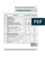 Presupuesto via Interna Rsp v 2.0