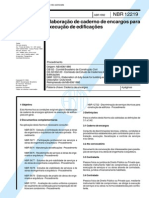 NBR 12219 - 92 - Elaboração de Caderno de Encargos para Execução de Edificações - 4pag