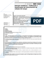 NBR 12240 - 00 - Materiais Metálicos - Calibração e Classificação de Instrumentos de Medição de Torque - 8pag