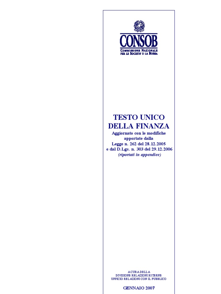 Testo Unico della finanza