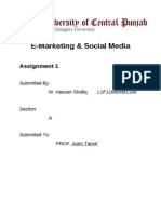 E-Marketing & Social Media: Assignment 1