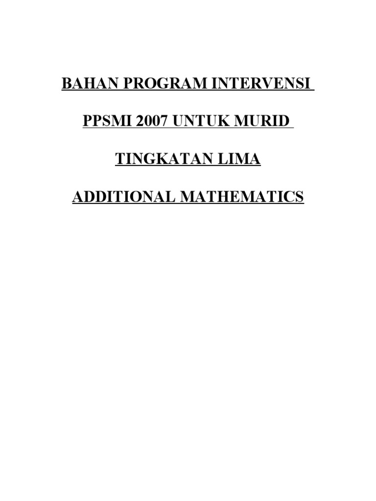 ProgramintervensiSPM(AddMath)  Mathematical Concepts 