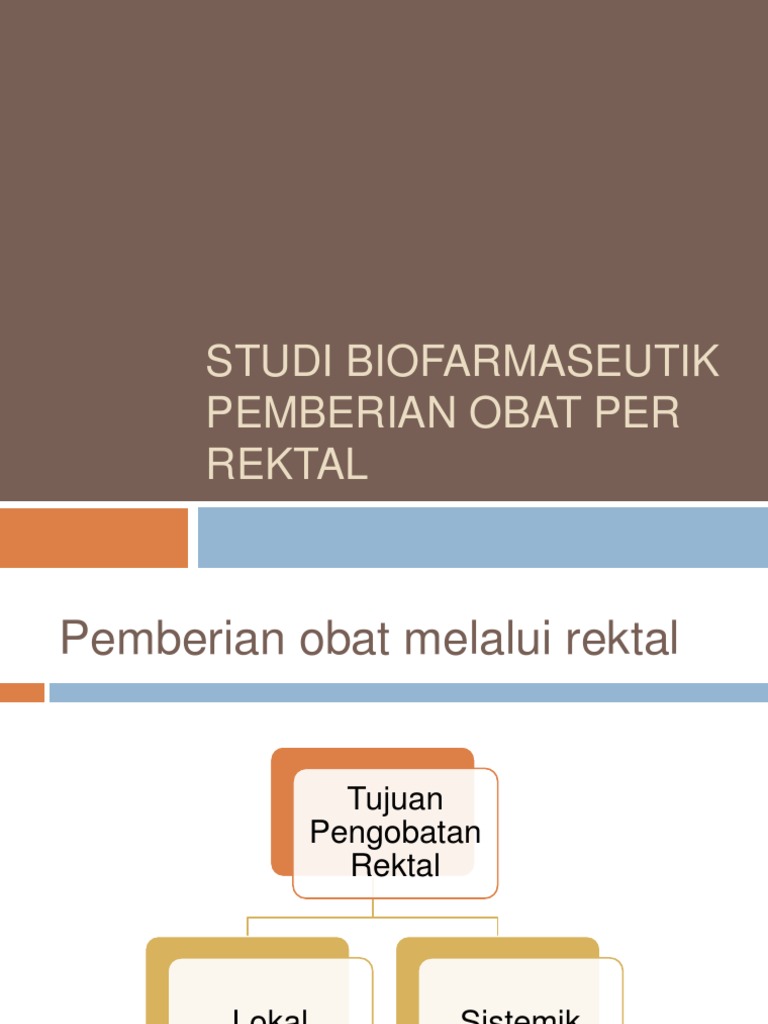 Pemberian Obat Melalui Rektal | PDF
