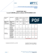 Locuri Neocupate Licenta Pt SEPTEMBRIE 2013 Update La 04.09.2013