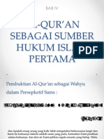 AL QUR'an Sumber Hukum Pertama