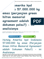 Hutang Amerika KPD Indonesia 57.000.000 KG Emas (Perjanjian Green Hilton Memorial Agreement..