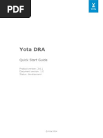 Yota DRA 3.6.1 Quick Start Guide