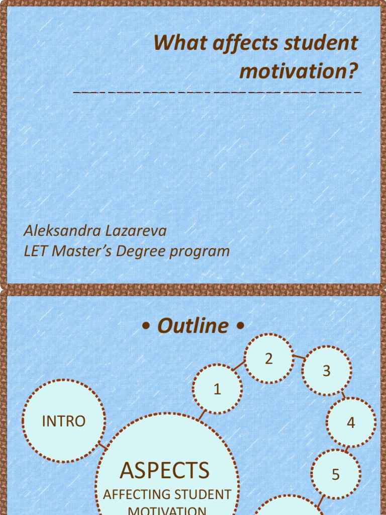 Student Motivation Factors | PDF