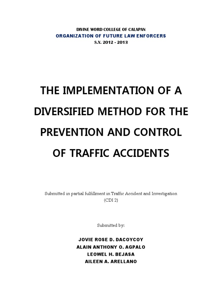 Case Study in CDI 2 | PDF | Traffic | Traffic Collision
