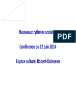 Conférence Sur Les Rythmes Scolaires (12/6/2014)