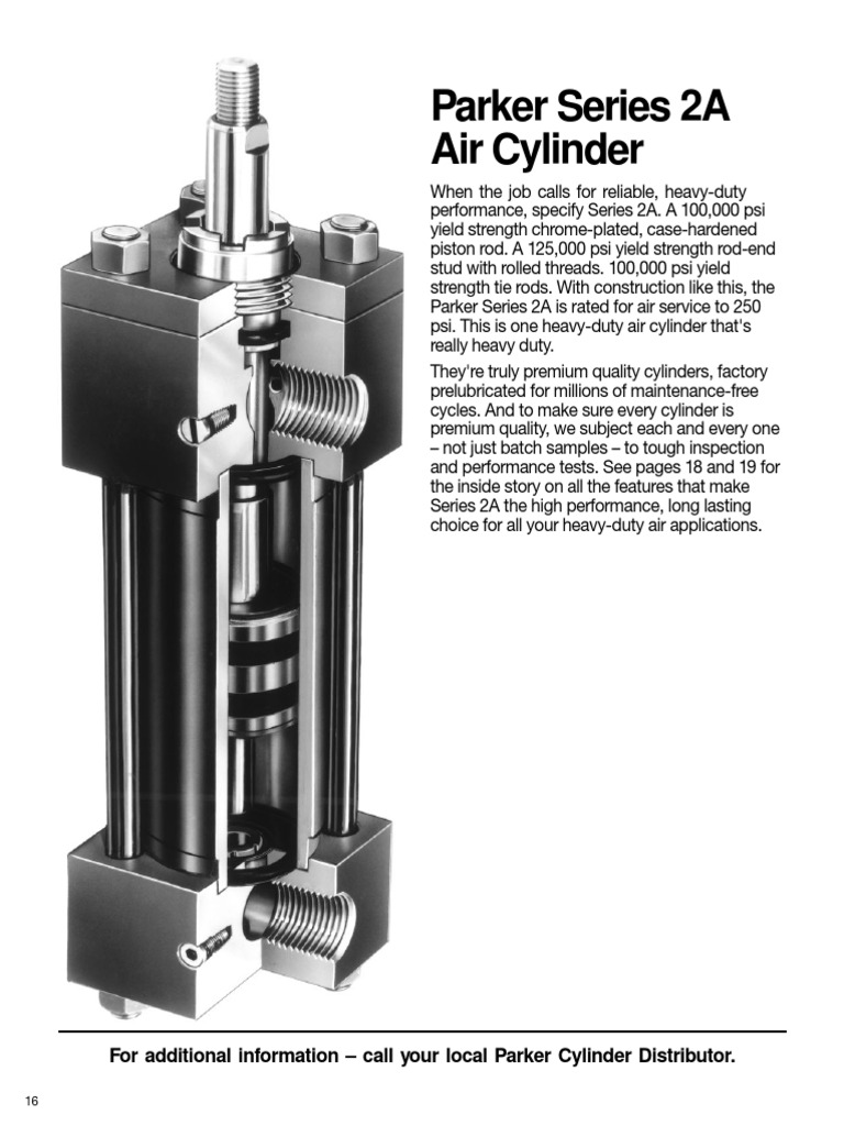Parker Series 2A Air Cylinder Piston Cylinder (Engine)