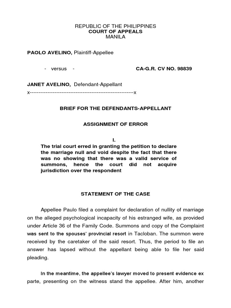 Appellant's Brief | PDF | Appeal | Judgment (Law)