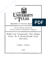 Modeling Transient Two-Phase Flow in A Stratified Flow Pattern