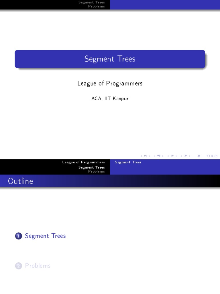 Segment Tree | PDF