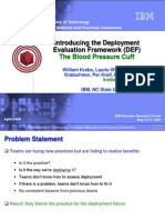 Introducing The Deployment Evaluation Framework (DEF) : The Blood Pressure Cuff