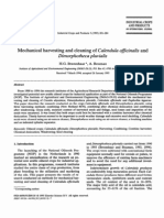 Mechanical Harvesting and Cleaning of Calendula Oflcinalis and