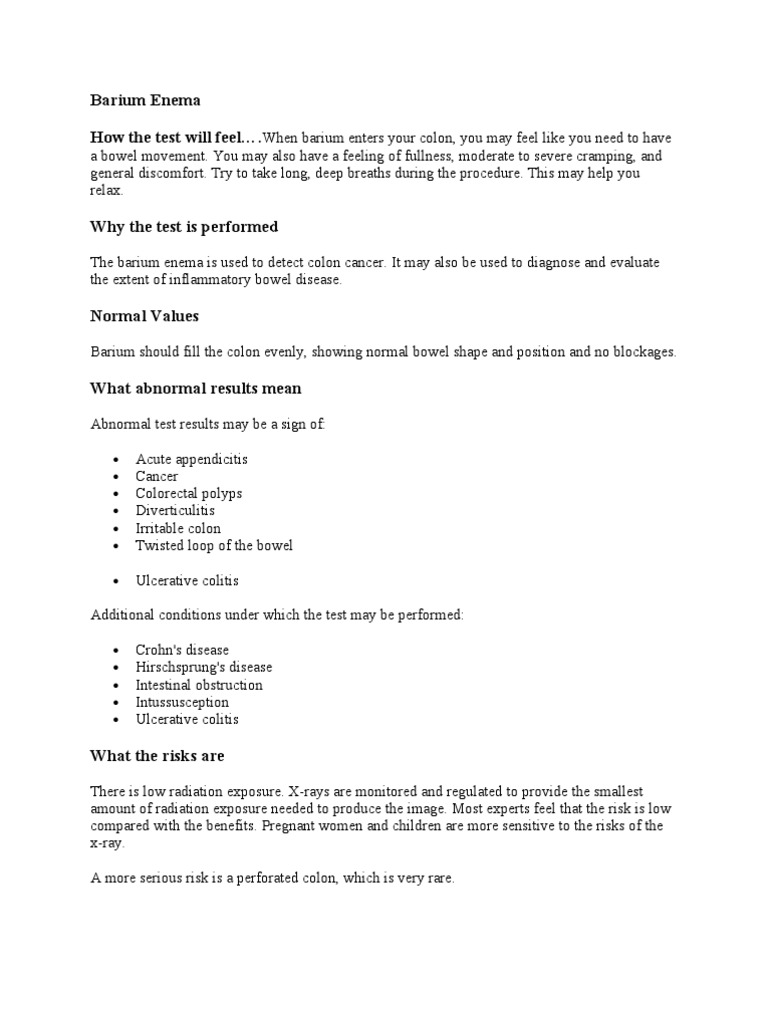 Barium Enema Radiography X Ray