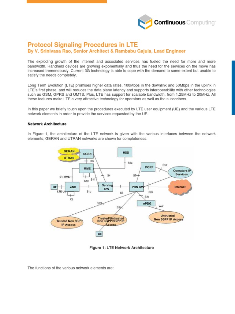 Lte Signal Processing PDF Standards Electronics