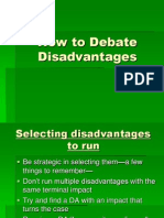 How To Debate Disadvantages Presentation