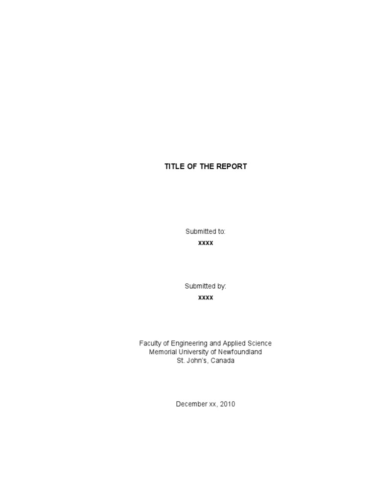 Title of The Report: Submitted To | PDF