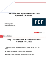 Oracle Cluster Ready Services 11g - Tips and Comments