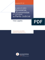 Guía para el cobro de honorarios de economistas en funciones de perito judicial