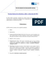 Normas Básicas de Estructura, Estilo y Redacción Del TFG - PDF