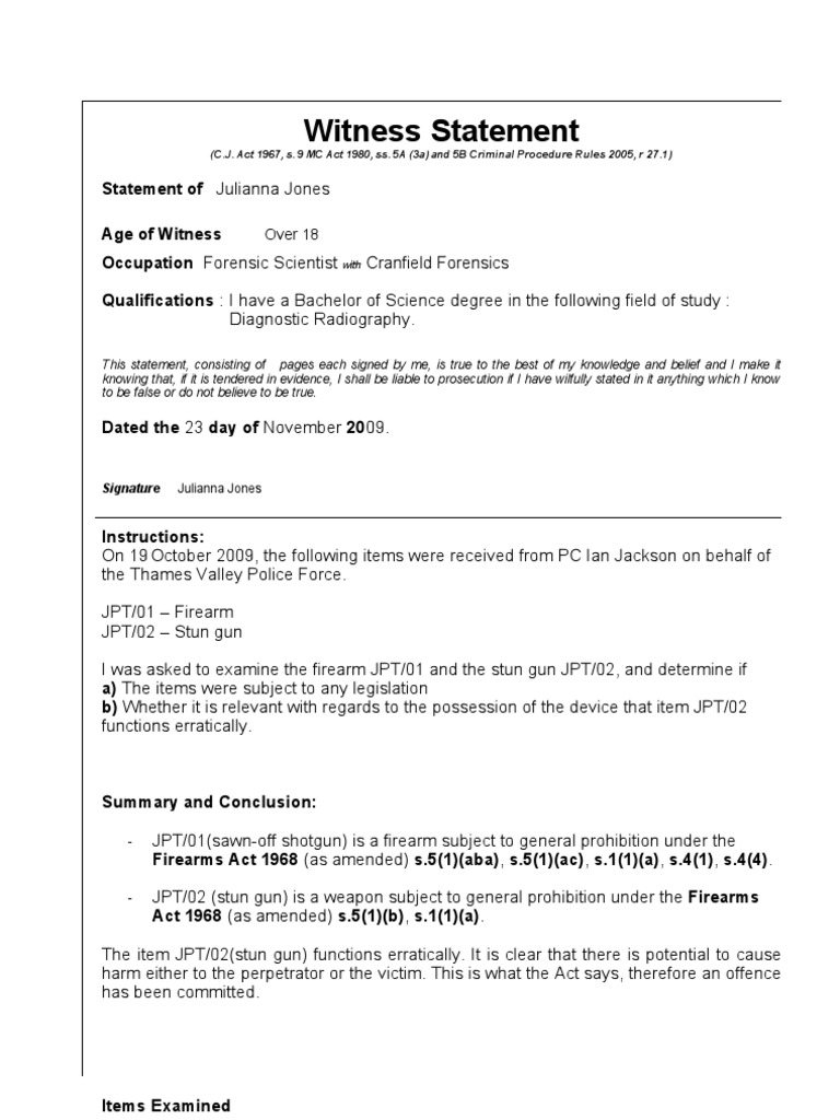 Forensic Analysis of Firearms and Stun Gun | PDF | Criminal Justice ...