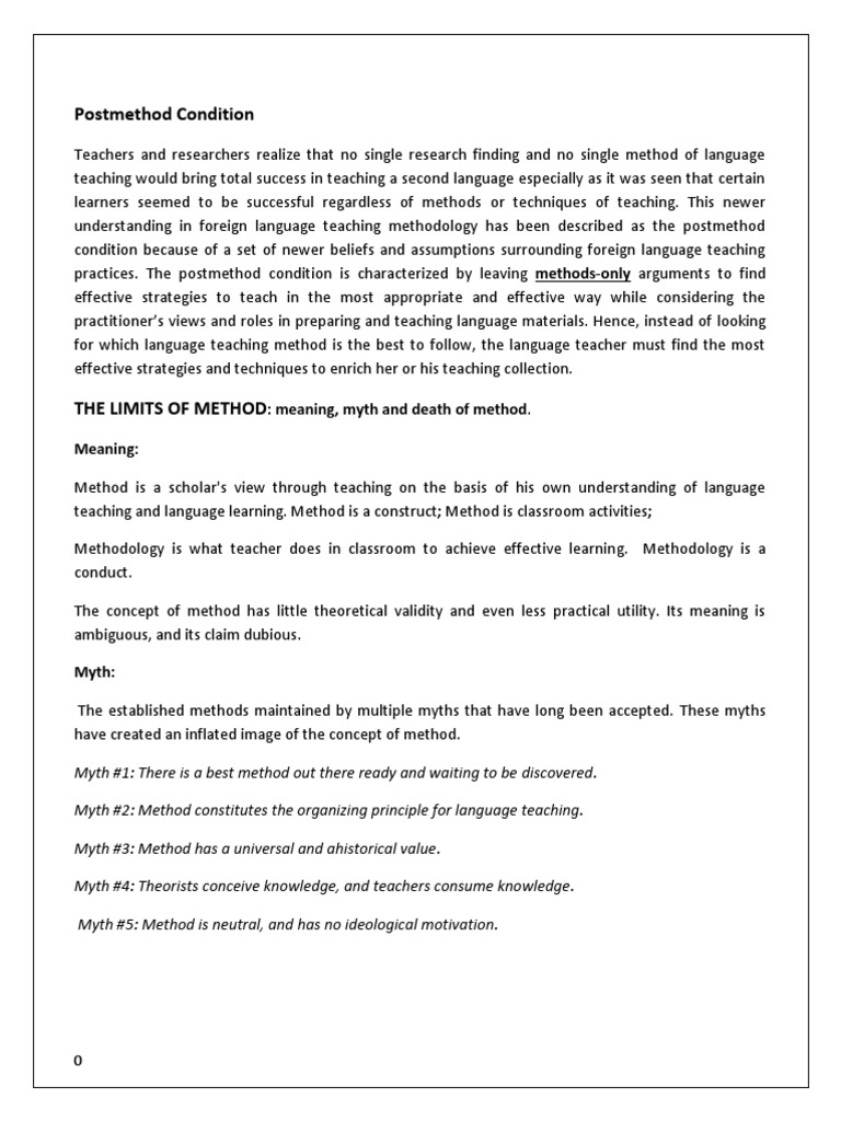 Understanding Postmethod Pedagogy | PDF | Pedagogy | Teachers