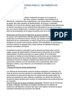 Tratamiento de aguas residuales: operaciones unitarias y procesos