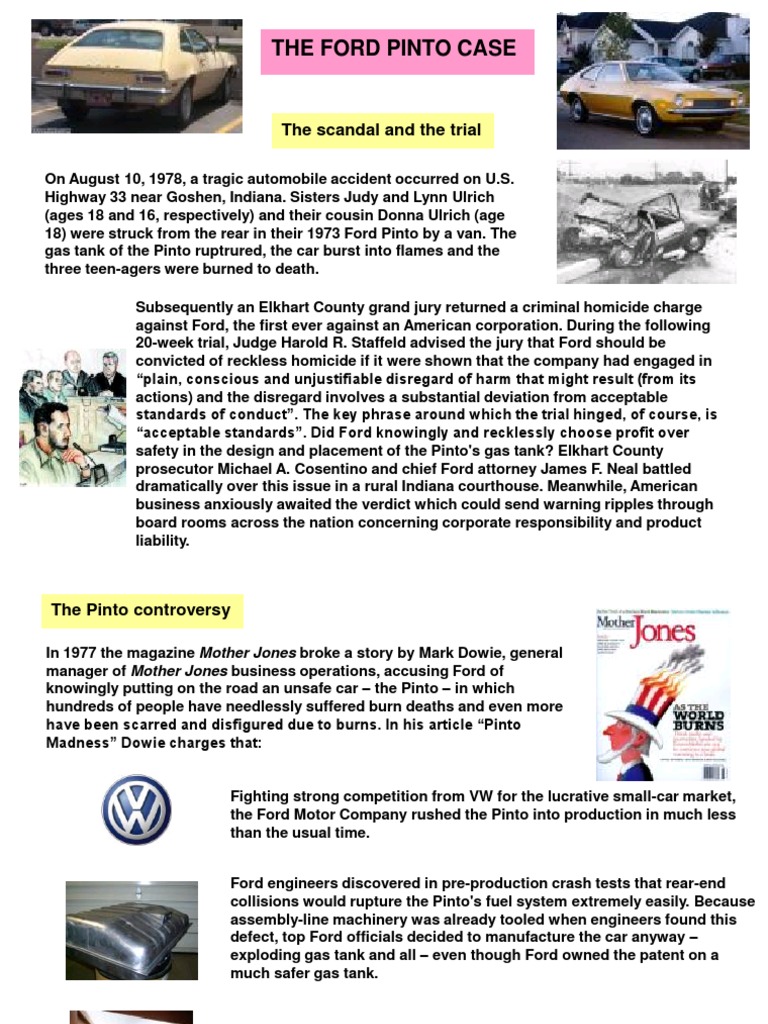Ford pinto case utilitarian approach image