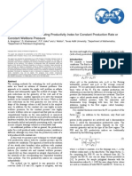 Analytical Method of Evaluating Productivity Index For Constant Production Rate or Constant Wellbore Pressure (2010)